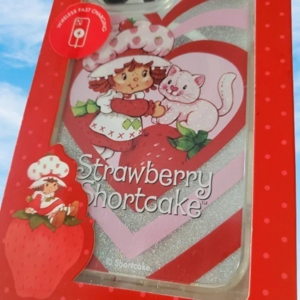 NEW Strawberry Shortcake & Cat Custard IPhone 13 Pro Max & 14 Pro Max Phone Case